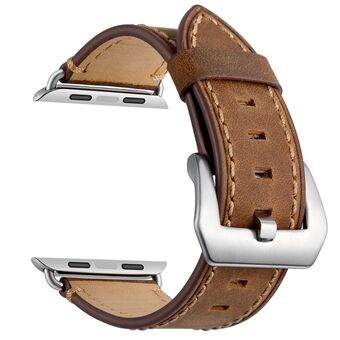 Crazy Horse echt leer gecoate Smart horlogeband voor Apple Watch Series 6/SE/5/4 40mm/Serie 3/2/1 38mm