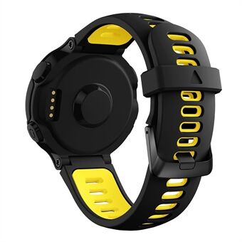 Tweekleurige siliconen horlogeband voor Garmin Forerunner 735XT 220/230/235/620/630 - zwart/geel