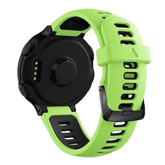 Tweekleurige siliconen horlogeband voor Garmin Forerunner 735XT 220/230/235/620/630 - zwart/groen