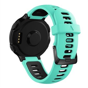 Tweekleurige Siliconen Horlogeband voor Garmin Forerunner 735XT 220/230/235/620/630 - Turkoois/Zwart
