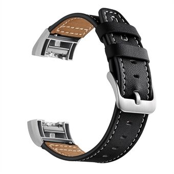 Met echt leer beklede horlogeband voor Fitbit Charge 2