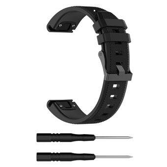 Siliconen Horlogebandje voor Garmin Fenix 5/Fenix 5 Plus/Forerunner 935/Approach S60 - Zwart