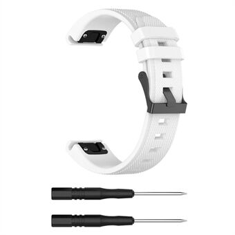Siliconen Horlogebandje voor Garmin Fenix 5/Fenix 5 Plus/Forerunner 935/Approach S60 - Wit