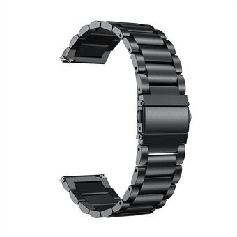 20 mm Steel horlogeband voor Huawei Watch GT 2 42 mm / Nokia Withings Steel HR 40 mm-versie / Garmin Forerunner 245 Music / 245 / Garmin Venu / Polar Ignite 42 mm-versie - zwart
