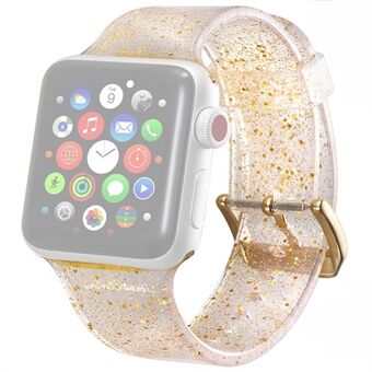 Flash Powder siliconen horlogeband vervangende band voor Apple Watch Series 6 SE 5 4 40mm, Series 3/2/1 38mm