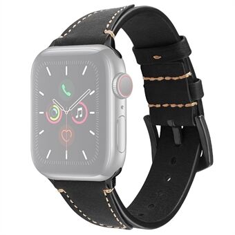Echt lederen nagel staart stijl horlogeband voor Apple Watch Series 6/SE/5/4 40mm/Serie 3/2/1 horloge 38mm