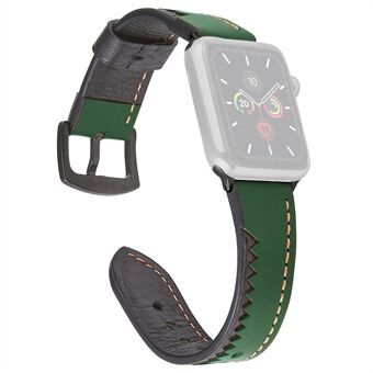 Krokodillentanden stijl lederen horlogebandje voor Apple Watch Series 6/SE/5/4 44mm, Series 3/2/1 42mm