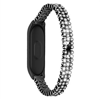 Strass decor Steel Smart horlogeband voor Xiaomi Mi Band 5