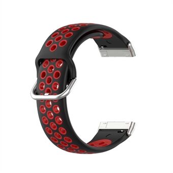 22,5 mm tweekleurige siliconen horlogeband voor Fitbit Versa 3 / Fitbit Sense