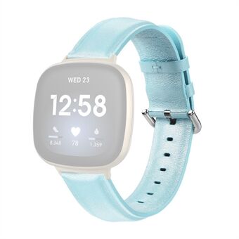 Echt lederen horlogeband in pure kleur voor Fitbit Versa 3