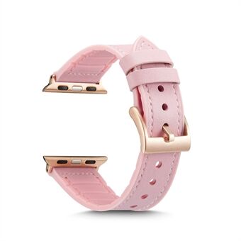 22 mm PU-leer gecoate TPU-horlogeband voor Apple Watch-serie 1/2/3 38 mm / Apple Watch-serie 4 40 mm