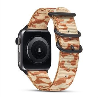 22mm TPU + PU camouflage stijl nylon horlogeband voor Apple Watch Series 1/2/3 38mm / Apple Watch Series 4 40mm
