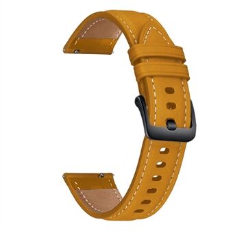 22mm Hoge kwaliteit lederen horloge polsband (zwarte gesp) voor Samsung Galaxy Watch3 45mm R840
