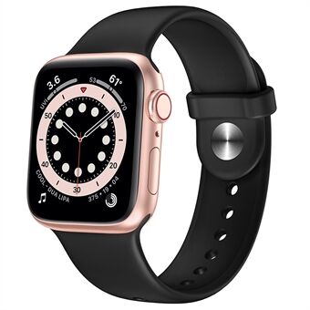 Siliconen vervangende horlogeband Apple Watch 1/2/3 38 mm of 4/5/6 / SE 40 mm - zwart