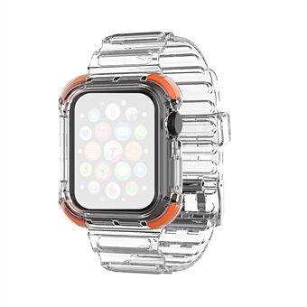 Color Splicing Clear TPU Smart Watch-vervangingsriem voor Apple Watch-serie 6/5/4 / SE 44 mm / serie 3/2/1 42 mm