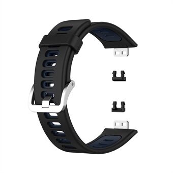 Zachte siliconen tweekleurige horlogeband voor Huawei Watch Fit