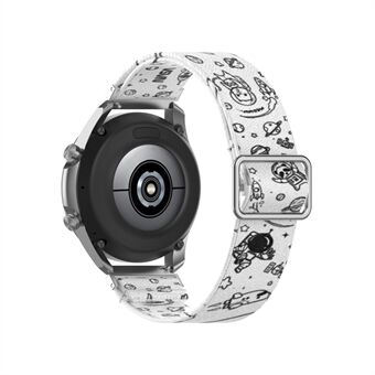 Patroon Gedrukt Verstelbare Smart Watch Vervangende Band Nylon Horlogeband 20mm voor Samsung Galaxy Watch3 41mm / Watch Active