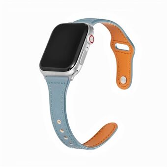 Knop Snap Design Echt lederen band voor Apple Watch Series 4/5/6 / SE 40mm / Watch Series 1/2/3 38mm