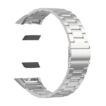 Premium roestvrij Steel 3 kralen Nauwkeurig snijproces Vervanging armband Polsband horloge voor Huawei Honor 6 / Huawei Band 6 - Zilver