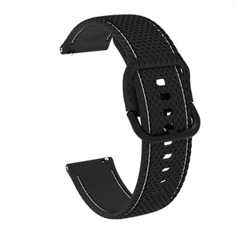 20 mm stiksels Line siliconen horlogeband vervanging voor Samsung Galaxy Watch Active/ Active2 40 mm / Watch 42 mm / Huami Amazfit GTR (42 mm) / Garmin vivoactive 3 / Huawei Watch GT2 (42 mm)
