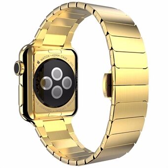 Vervanging van metalen band in roestvrij Steel met vlindergesp voor Apple Watch Series 7 41 mm / Apple Watch Series 6 SE 5 4 40 mm / Series 3 2 1 38 mm