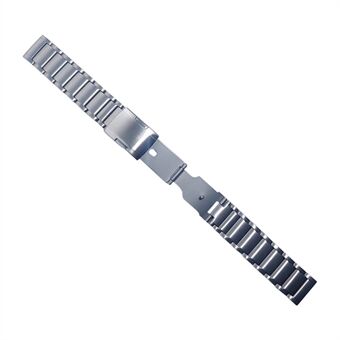 22 mm titanium horlogeband 3 kralen armband met opvouwbare metalen gesp Classic gesp voor Samsung Galaxy Watch3 45 mm / Gear S3 Frontier / Suunto 9 Peak / Haylou RT RS3