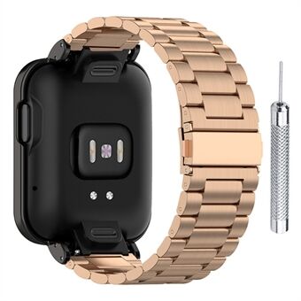 Vervangende 304 Steel horlogeband met drie kralen met kastbeschermer + installatietool voor Xiaomi Redmi Watch / Mi Watch Lite