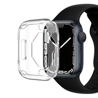 Galvaniserend TPU beschermend horlogeframe voor Apple Watch Series 7 45 mm - transparant