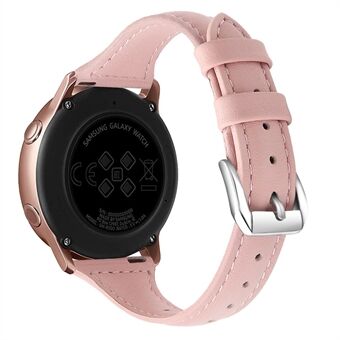 22 mm toplaag koeienhuid echt leer Smart horlogebandje Slanke horlogeband voor Samsung Galaxy Watch3 45 mm / Huawei Watch GT 2 Pro