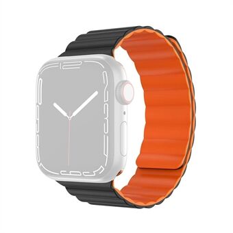 MUTURAL Molan-serie magnetische siliconen horlogeband Verstelbare, zweetdichte polsband voor Apple Watch Series 7 41 mm / 6/5/4 / SE 40 mm / 3/2/1 38 mm