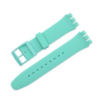 20 mm siliconen horlogeband in effen kleur vervangende horlogeband met gesp voor kleurstaal