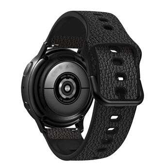 22mm Litchi-textuur PU-leer gecoat TPU horlogebandje Verstelbare multi-hole vervangende band voor Huawei Watch GT3 46mm / GT Runner