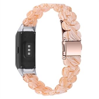 Stijlvolle Ovale Hars Smart Horlogeband voor Vervanging Polsband met Steel Gesp voor Samsung Galaxy Fit SM-R370