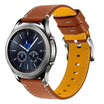 Voor Huawei Horloge GT 2e/GT 2 46 mm Steel stalen gesp Zacht rundleer 22 mm Universal Smart Horloge Band polsband: