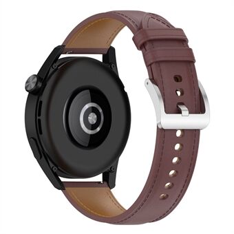 Voor Huawei Watch GT / Samsung Gear S3 / Galaxy Watch 46 mm Smart Watch Band 22 mm Universal steeklijn Eerste laag koeienhuid effen kleur band