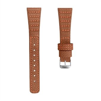 Voor Xiaomi Horloge Kleur / Haylou Solar LS05 Wave Stitching Lines Horlogeband Toplaag Lederen Polsband: