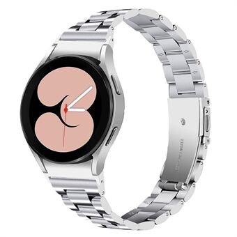 Voor Samsung Galaxy Watch4 Active 40 mm / 44 mm / Watch4 Classic 42 mm / 46 mm Stijlvol smal horlogebandje 3 kralen Steel vervangende armband - zilver