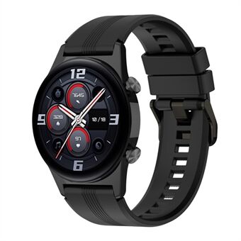 Voor Honor Watch GS3 Stripe Design Siliconen Horlogeband 22mm Vervanging Armband met Steel Gesp