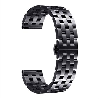 Voor Garmin Steel 4S 45mm Rvs Horlogeband 18mm 5 Kralen Ontwerp Vervanging Armband: