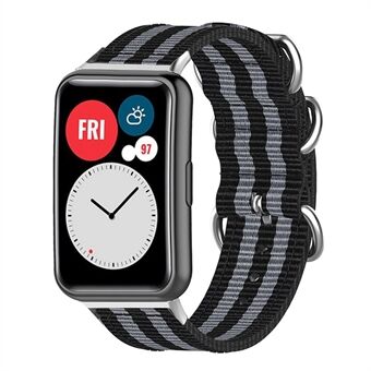 Voor Huawei Watch Fit 2 nylon Quick horlogeband Steel ringen gesp canvas vervangende riem