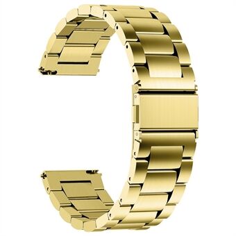 JLT voor Samsung Watch4 Classic 46 mm / 42 mm / Garmin Venu 2 Plus 22 mm Steel horlogeband met drie parels armband met vouwgesp