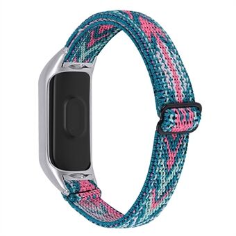 Voor Xiaomi Mi Band 3/4 nylon gevlochten horlogeband Vervanging verstelbare elastische polsband: