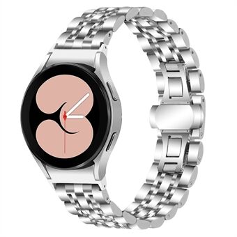 Voor Samsung Galaxy Watch4 Active 40 mm / 44 mm / Watch4 Classic 42 mm / 46 mm Steel horlogeband 7 kralen vervangende band - zilver