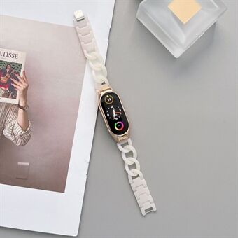 Voor Xiaomi Mi Band 3/4 harsketting horlogeband met horlogekast vervangende horlogeband: