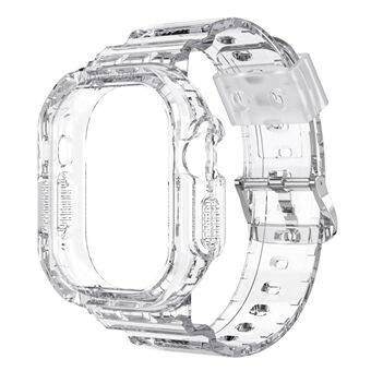 Voor Apple Watch Ultra 49mm Smart Horloge Band Vervanging Soft TPU Polsband Geïntegreerd met Horloge Case: