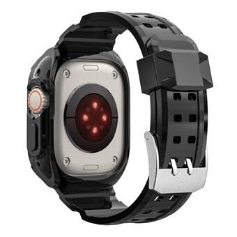 Voor Apple Watch Ultra 49 mm Soft TPU Sport horlogebanden Polsband met robuuste beschermhoes: