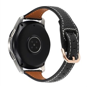 20mm T-vorm horlogeband voor Samsung Galaxy Watch 5 Pro 45mm/Watch4 Classic 42mm/46mm Litchi textuur lederen horlogebandje