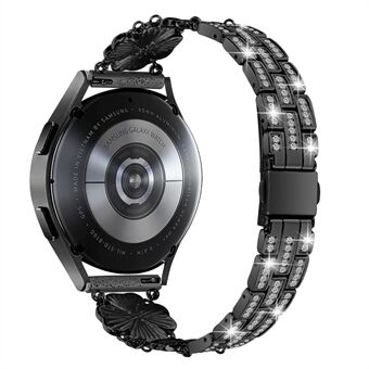 Voor Samsung Galaxy Watch4 / 5 40 mm 44 mm / Watch 5 Pro 45 mm metalen horlogeband 20 mm strass klaver polsband