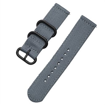 22 mm Universal smartwatch nylon polsband 3 gespen vervangende horlogeband (rechte pin)