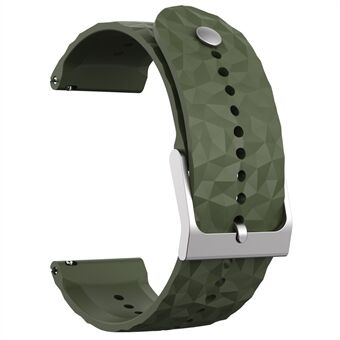 Voor Suunto 9 / 9 Baro Rhombus Pattern horlogeband 24 mm zachte siliconen vervangende band